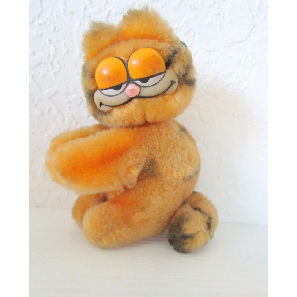 Vintage Garfield Plush Clip On Pencil Hugger 1980s by Dakin Spinning Head